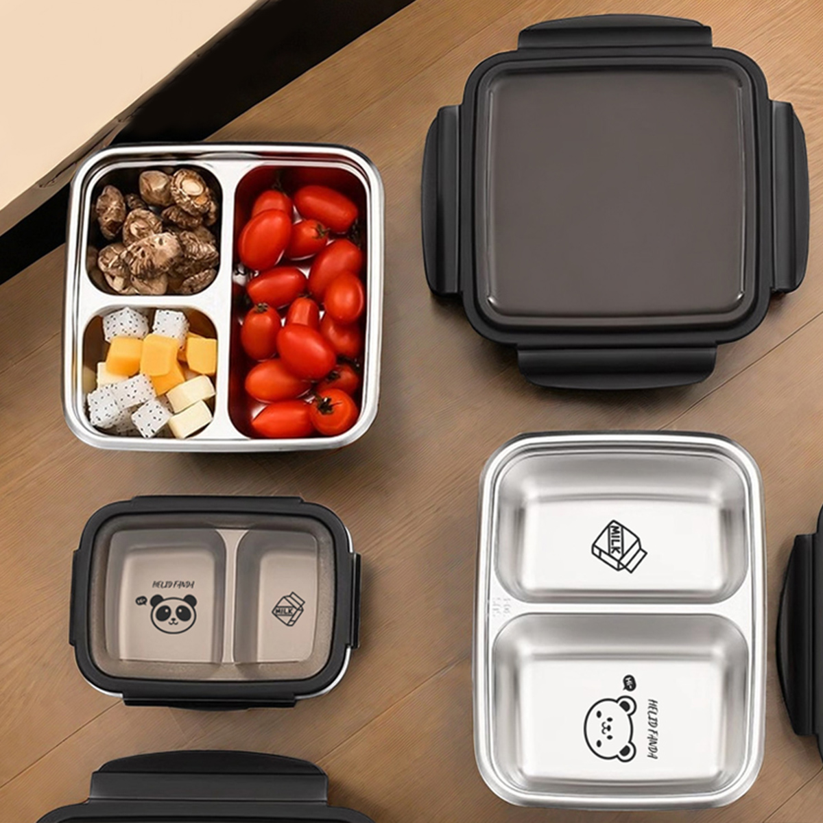 WORTHBUY 2/3 Grids 304 Stainle - Meal Prep Lunch Boxes 评论和价格