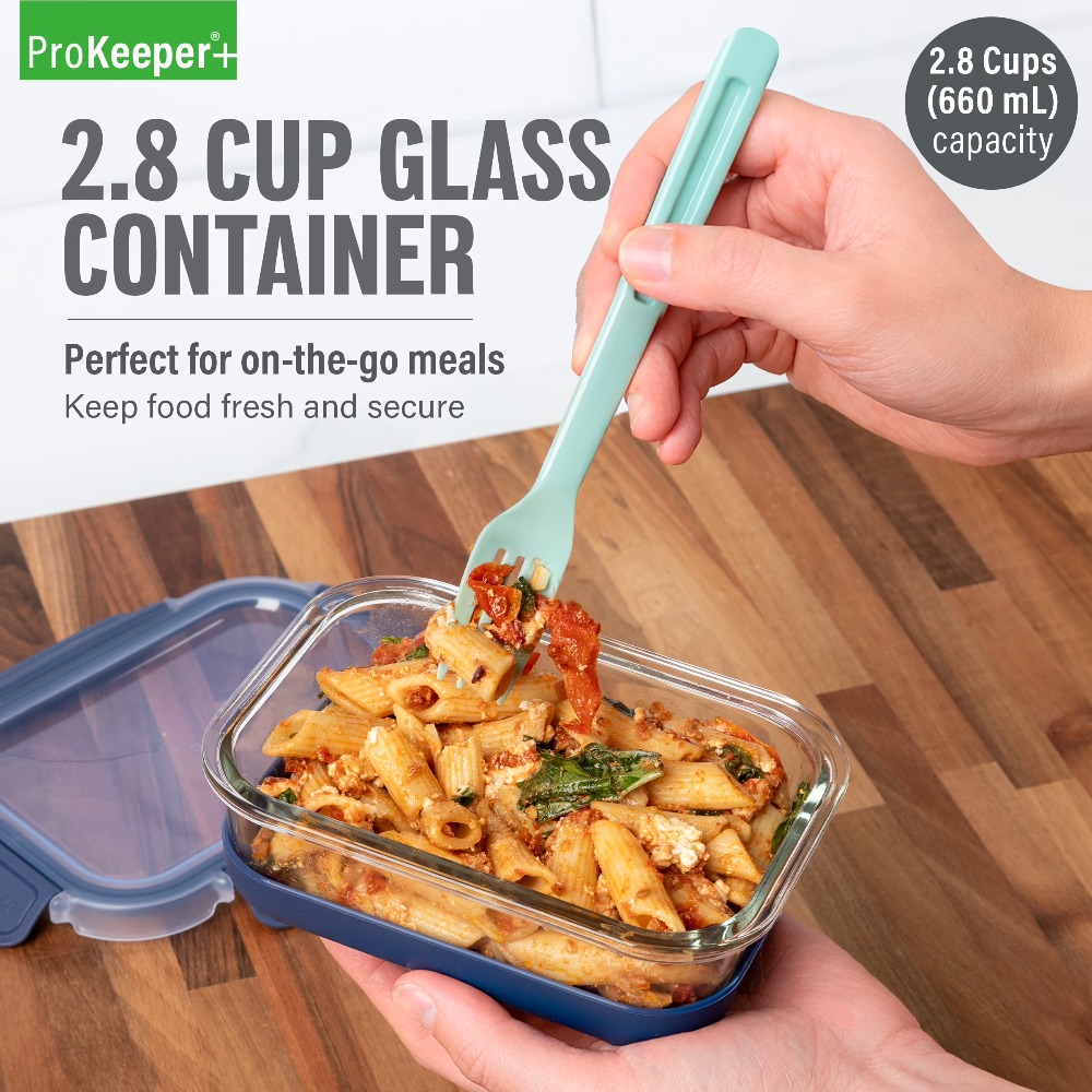 2.8 Cup Glass Food Storage Con - Meal Prep Lunch Boxes 评论和价格