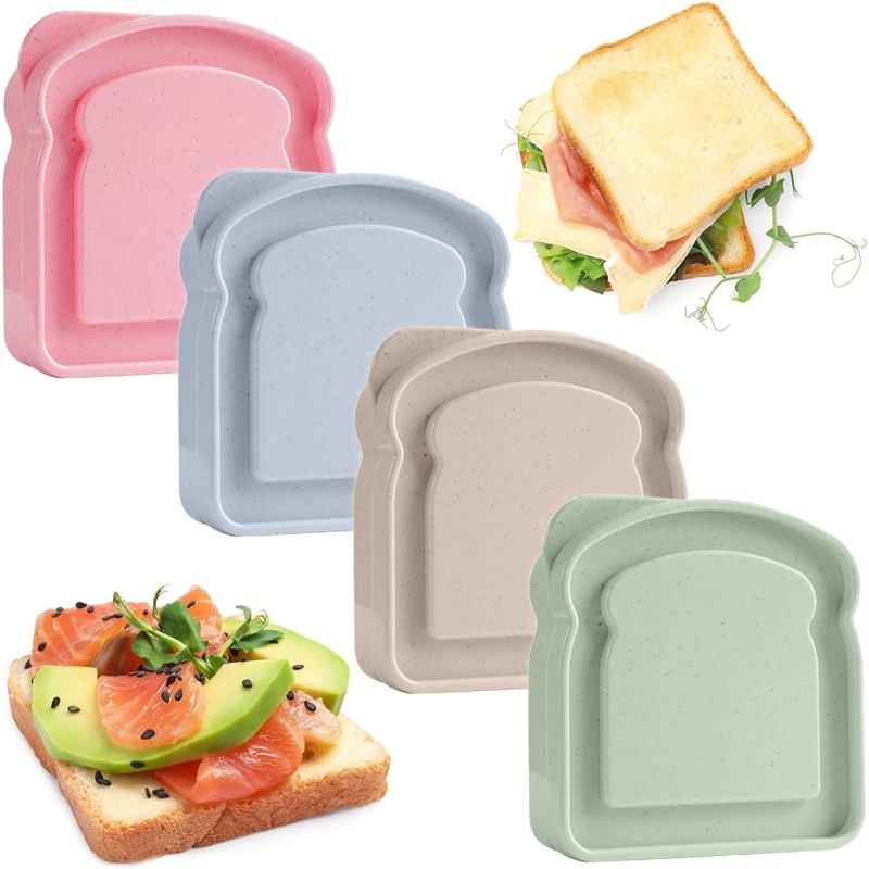 1/4pcs Sandwich Container Lunc - Meal Prep Lunch Boxes 评论和价格