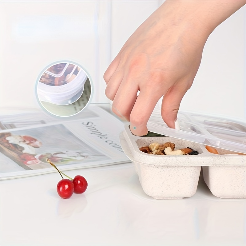 3pcs Bento Snack Boxes with Li - Meal Prep No Microwave 评论和价格