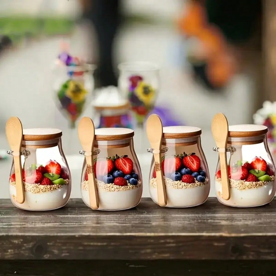 4 Pack Overnight Oats Containe - Meal Prep Yogurt Parfait 评论和价格