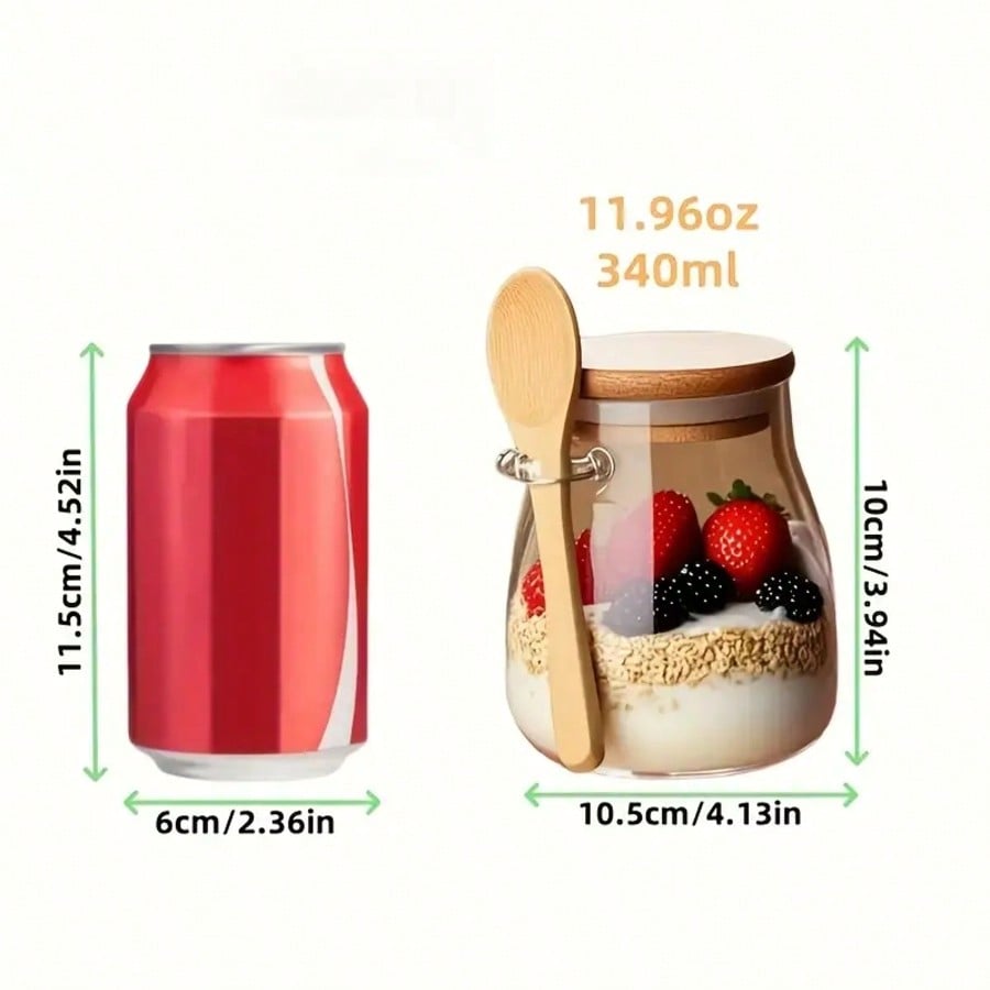 4 Pack Overnight Oats Containe - Meal Prep Yogurt Parfait 评论和价格
