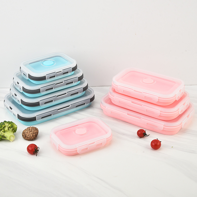4Pcs Foldable Silicone Lunch B - Meal Prep No Microwave 评论和价格