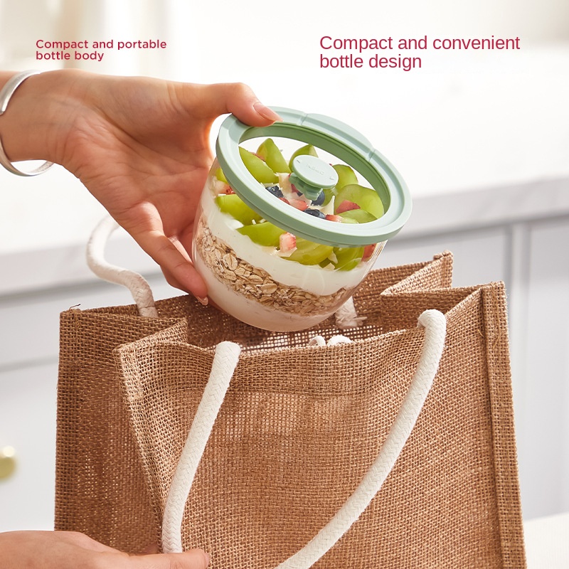 Glass Overnight Oats Container - Meal Prep Yogurt Parfait 评论和价格